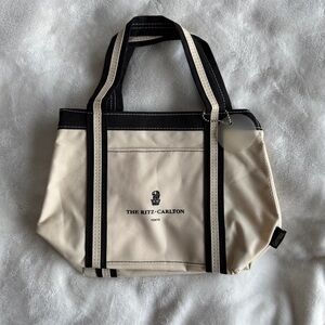 Ritz Carlton Tokyo Mini Tote Bag in Cream and Black